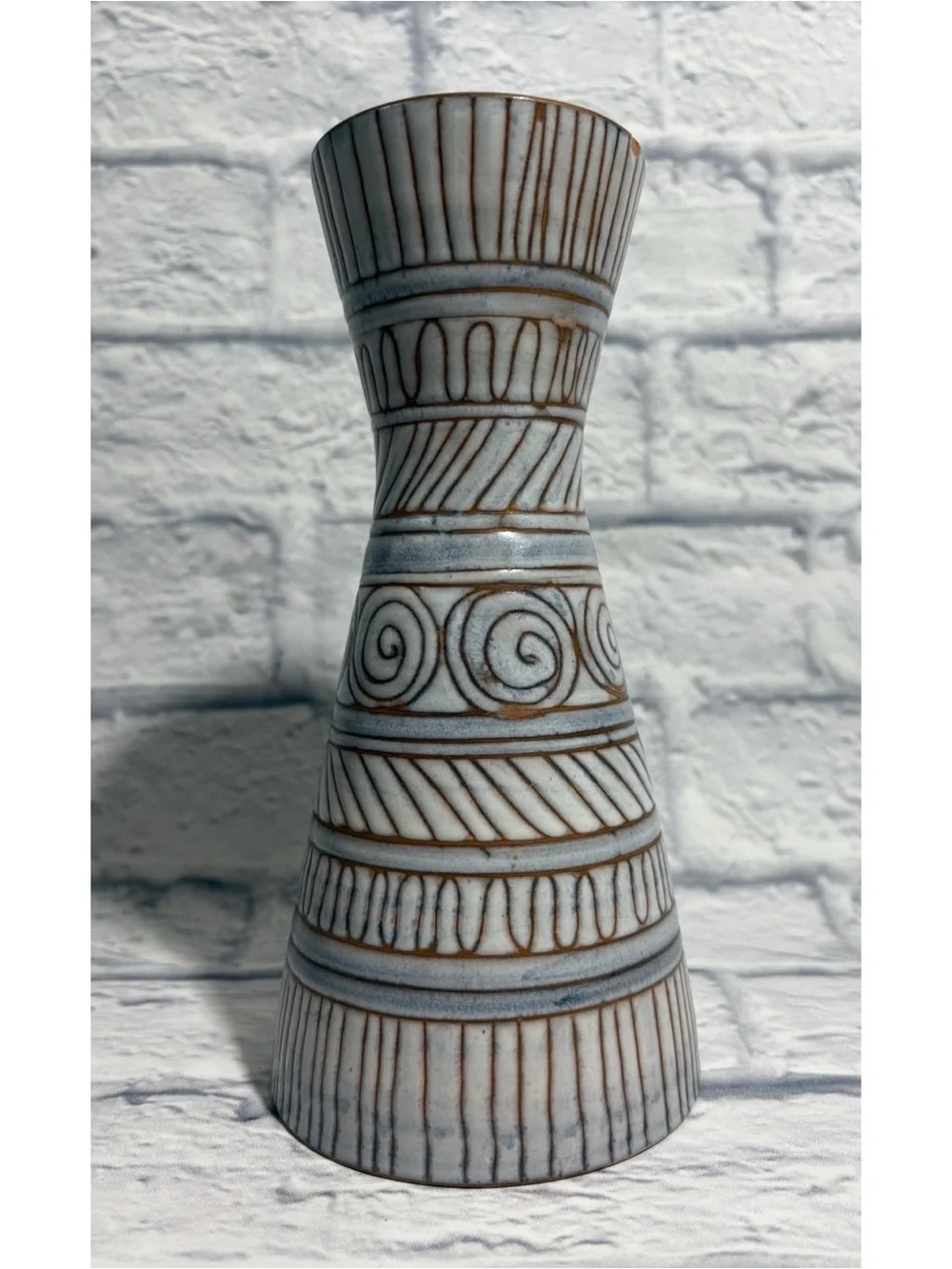 Vintage MCM hand-crafted diablo ceramic glazed pottery